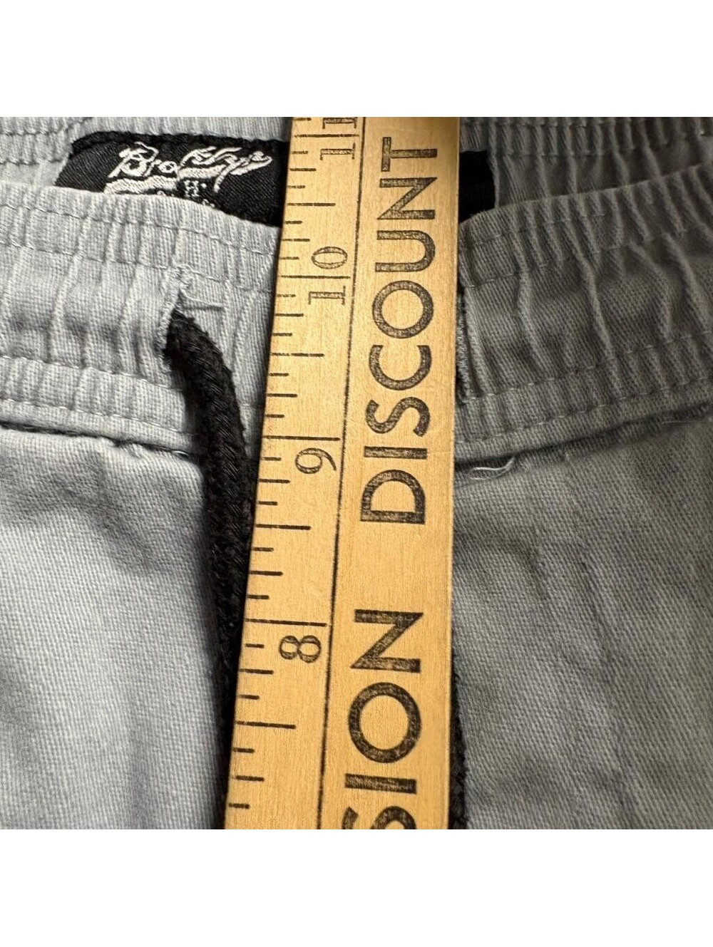 Brooklyn Cloth Cargo Pants Womens Small Gray Cotton Blend Drawstring Elastic - Picture 8 of 11
